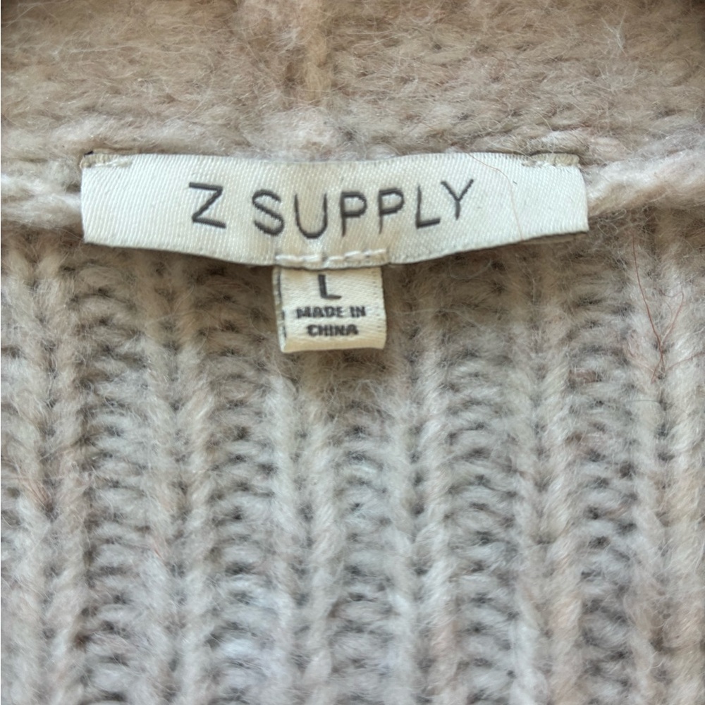 Z Supply Women's Josie Cardigan Sweater in Oatmeal Size Large - Picture 6 of 9